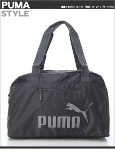 BN PUMA Core Shoulder Duffle Gym Bag Dark Gray  