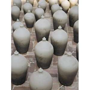  Clay Pots, Recently Thrown, Drying in the Sun in Potters 