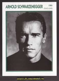 ARNOLD SCHWARZENEGGER Actor Movie Star FRENCH ATLAS PHOTO BIO CARD 