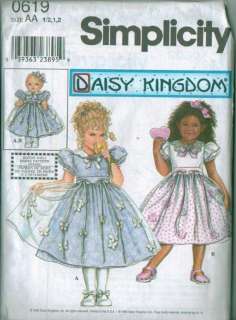 OOP Simplicity Daisy Kingdom Dress Pattern w/ 18 Doll  