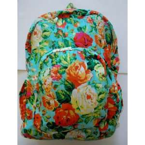   Cloth Travel Backpack ~Hawaiian Sunset Floral Print 