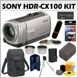 com Sony HDR CX100 AVCHD HD Camcorder in Silver + 8 Gigabyte Pro Duo 