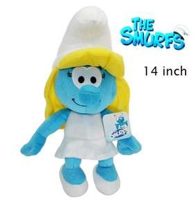 The Smurfs 3D Smurfette Stuffed Plush Doll Toy Lovely 14 Tall Brand 