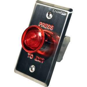   5002 Red Illuminated Gang Box Size Push To Exit Button