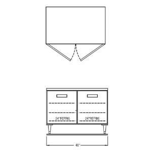  Randell Undercounter 48 X 30 Worktop Refrigerator   9301 