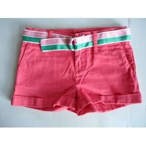 Ralph Lauren Polo Pony Pink Chino Shorts with Belt, Size 5