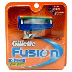  Gillette Mens Fusion Razor Replacement Cartridges   4 ct 
