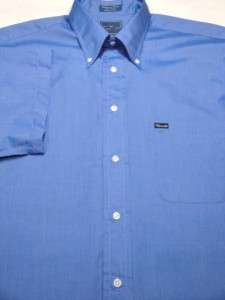 FACONNABLE Btn Down Blue Short Sleeve Shirt XL  