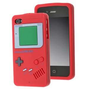   Game Boy Silicone Gel Skin Case for Apple iPhone 4 & iPhone 4S   Red