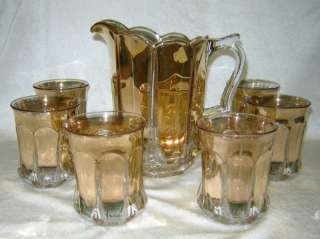 EAPG U.S. Glass PORTLAND Water Set PITCHER & 6 Tumblers  