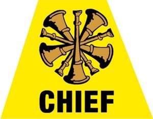 Firefighter Helmet Decal   Reflective Chief Helmet Trapezoid  