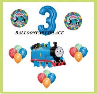   TRAIN balloons party supplies decoration birthday third 3rd NEW  