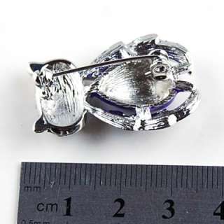 Gorgeous Owl Daisy Brooch Pin Swarovski Crystals 204  