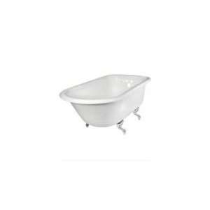   61 Cast Iron Roll Top Tub in Polished Chrome with