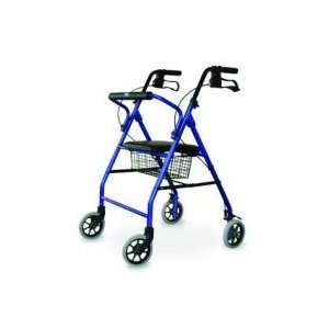 Invacare Soft Seat Aluminum Rollator with Straight Backrest   BLUE