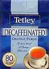 Decaffeinated Tea Tetley Orange Pekoe Tea 80 tea bags