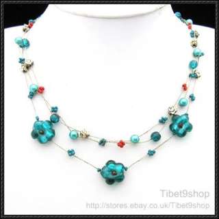   Coloured Glaze Silk Thread Necklace Bracelet Earrings SX1614  