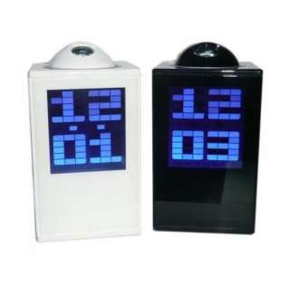 Digital LED Laser Time Projector Projection LCD Alarm Clock Rotating 