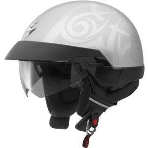  Scorpion EXO 100 Tribal Helmet   Medium/Silver Automotive