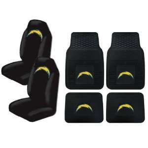 Set of 4 NFL Universal Fit Front All Weather Floor Mats and A Set of 