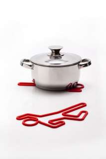 Silicone hot pot trivet, designed as a crime scene chalk line.