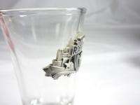 OAKLAND RAIDERS FOOTBALL FLARED HEAVY SHOT GLASS  