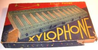   Xylophone Instrument Vintage Childs Children Musical Toy 1940s Nice