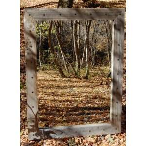  Rustic Mirrors   Bunkhouse Barn Wood Mirror with Tacks 