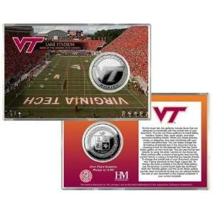    Virginia Tech Lane Stadium Silver Coin Card