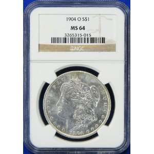  1904 O MS64 Morgan Silver Dollar Graded by NGC Everything 