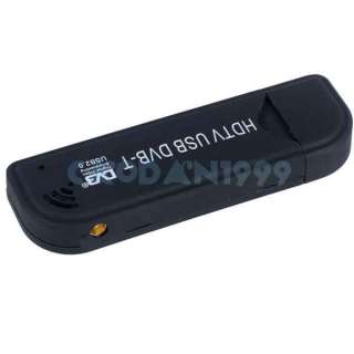 Black USB Digital DVB T HDTV TV Tuner Recorder Receiver  
