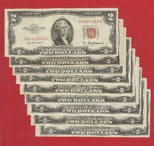 US CURRENCY 1953A $2.00 US NOTE w/ RED SEAL EXTRA FINE Old Paper Money 