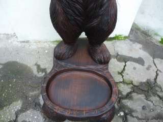 BLACK FOREST CARVED HALL BEAR STAND f.CANES, UMBRELLAS  
