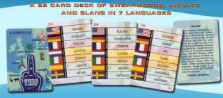 European Cuss Cards Novelty Swearing in Six Languages  