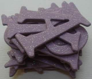   Sparkley ♥PURPLE♥ Chipboard Alphabet Letters Embellishment  