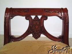 2527 French Style Carved Mahogany Vanity Bench  