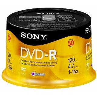 Sony 50DMR47RS4 16x DVD R Discs (50 Disc Spindle)