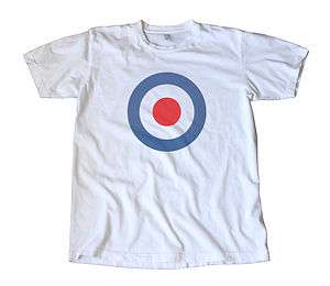   Classic RAF Decal T Shirt   The Who, Mod, Vespa, Lambretta, Scooter