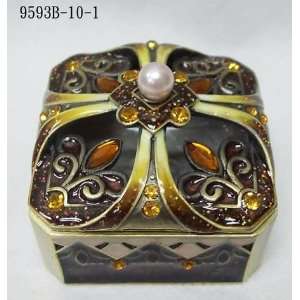  Amber Jewelry Trinket Box With Pearl Jewelry Trinket Box 