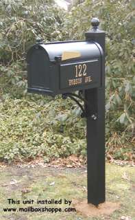  Whitehall Mailbox with custom signs on the deluxe aluminum mailbox 