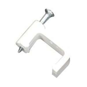  Steren Dual Rg 6 Coaxial Cable Clips W/ 1 Inch Nail White 