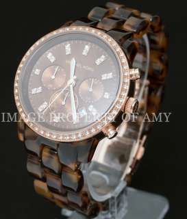   Crystal Oversized Chronograph Date Watch MK5366 691464613907  