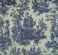 104x84 Drapes Waverly Country Life Toile; Blue /Ivory  