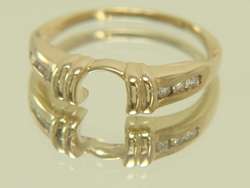 14K Yellow Gold Diamond Ring Guard Enhancer Wrap  
