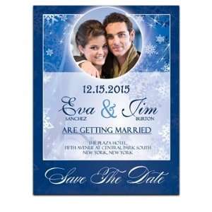    80 Save the Date Cards   Sunrise Snowflakes