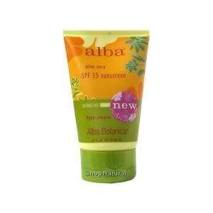  Sunscreen, Aloe Vera SPF 15, Part Organic, 4 oz. Beauty