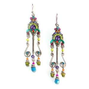   Mosaic Spiral Dangle Earrings with Swarovski Crystal Elements Jewelry