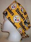   HAT SKULL CAP MADE W PITTSBURGH STEELERS NFL FABRIC MEDICAL NURSE