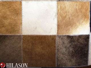 PL193 Cowhide Leather Hair On PatchWork Cushion Pillow Cover  