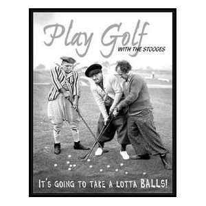Three Stooges Tin Sign Golf #951